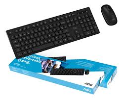 KIT TECLADO E MOUSE SEM FIO ABNT2 AOC KM300B