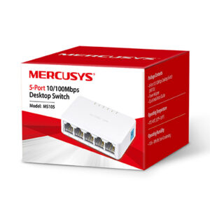 SWITCH 10/100 DESKTOP MS105 MERCURSYS 5 PORTAS