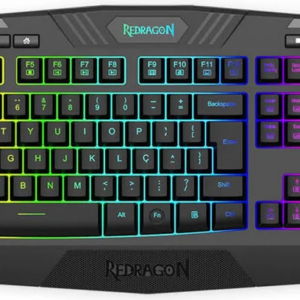 TECLADO MEMBRANA GAMER REDRAGON HARPE WIRELESS PRETO