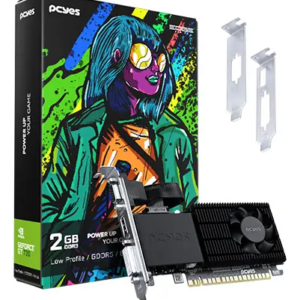PLACA DE VÍDEO NVIDIA GEFORCE GT730 2GB DDR5 64 BITS PROJETO EDGE LOW PROFILE SINGLE FAN - PVGT730GB2PE