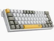 TECLADO GAMER REDRAGON LAKSHMI AMARELO+CINZA+ BRANCO COM SWITCH MARROM