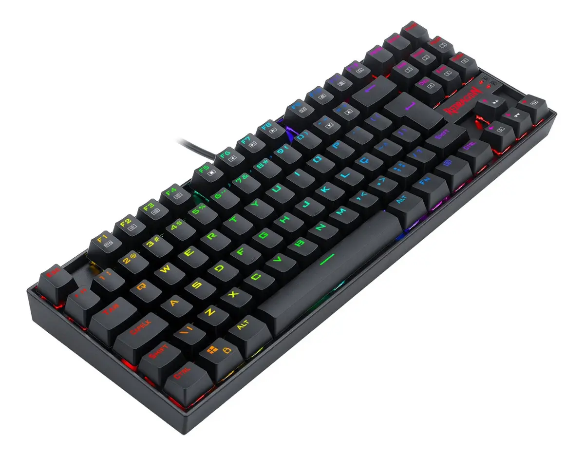 TECLADO MECANICO GAMER KUMARA RGB PTO SWITCH AZUL ABNT2