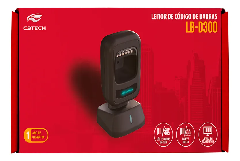 LEITOR COD 1D/2D USB LB-D300 C3TECH