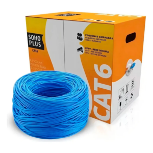 CABO LAN U/UTP 24AWG CAT.6 CMX 305M AZUL 23400174