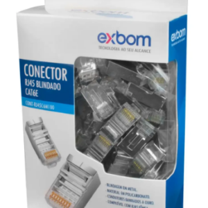CONECTOR RJ45 8X8 PCT C/ 100 CAT6 CONT-RJ45C6M100 BLINDADO