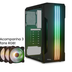 GABINETE GAME PC FORTE LINE RGB COM 3 FANS RGB