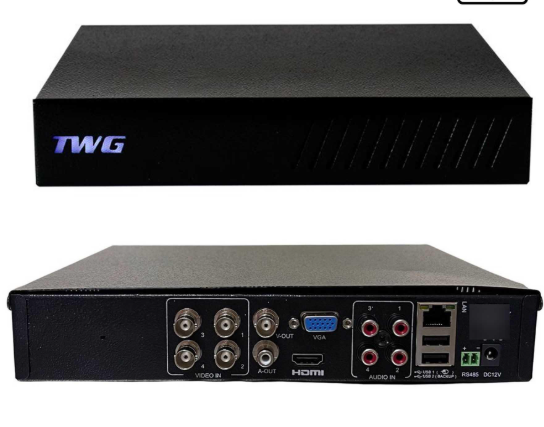 DVR 4 CANAIS 6X1 5MP-N HIBRIDO H265 TW-5204